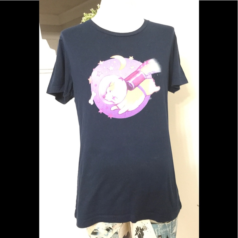 Teepublic Navy Blue Dog Print